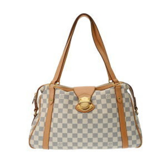 Louis Vuitton Damier Azur White Stresa White Canvas Shoulder Bag - Picture 1 of 9